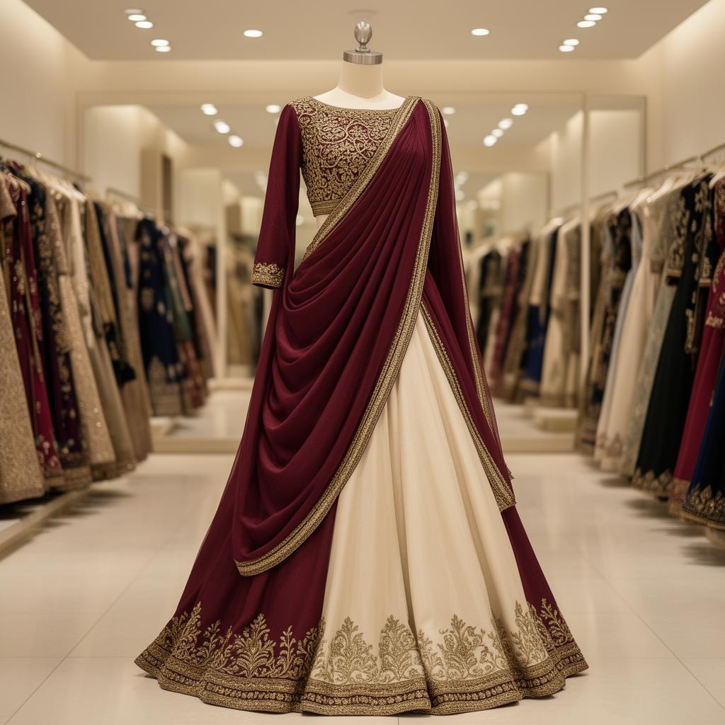 Boutique fusion gown tailoring for women in Virar West, Mumbai