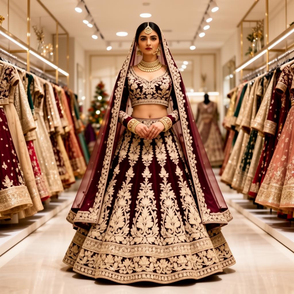 Bridal lehenga custom stitching boutique in Virar West, Mumbai